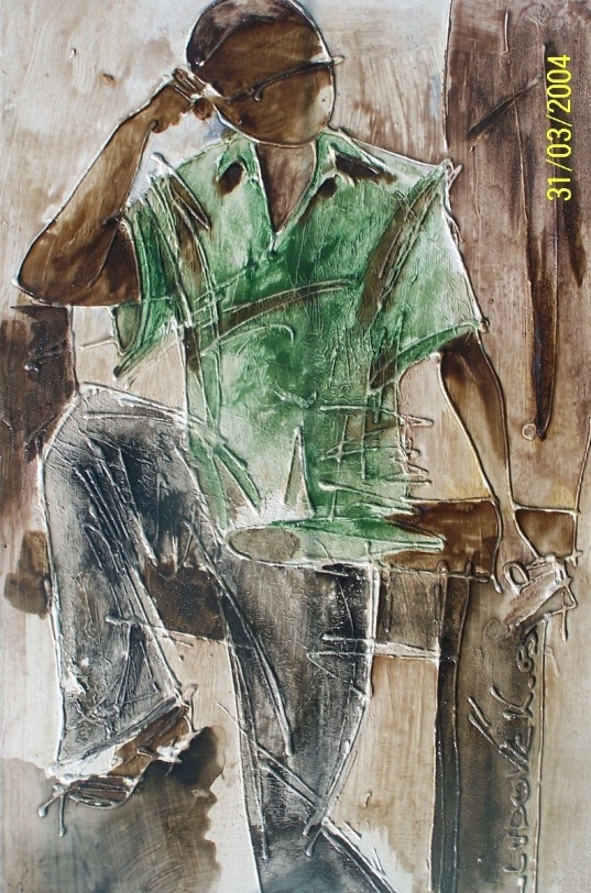 La r�flexion (2003) 90x55cm�